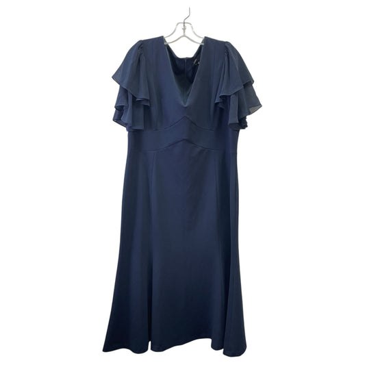 Dress Party Midi By Dkny In Blue, Size:Xl