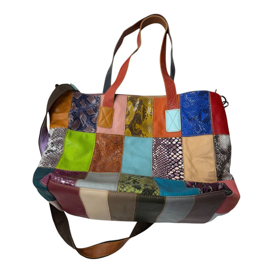 Handbag Leather By AMERI  In Multi, Size:Large