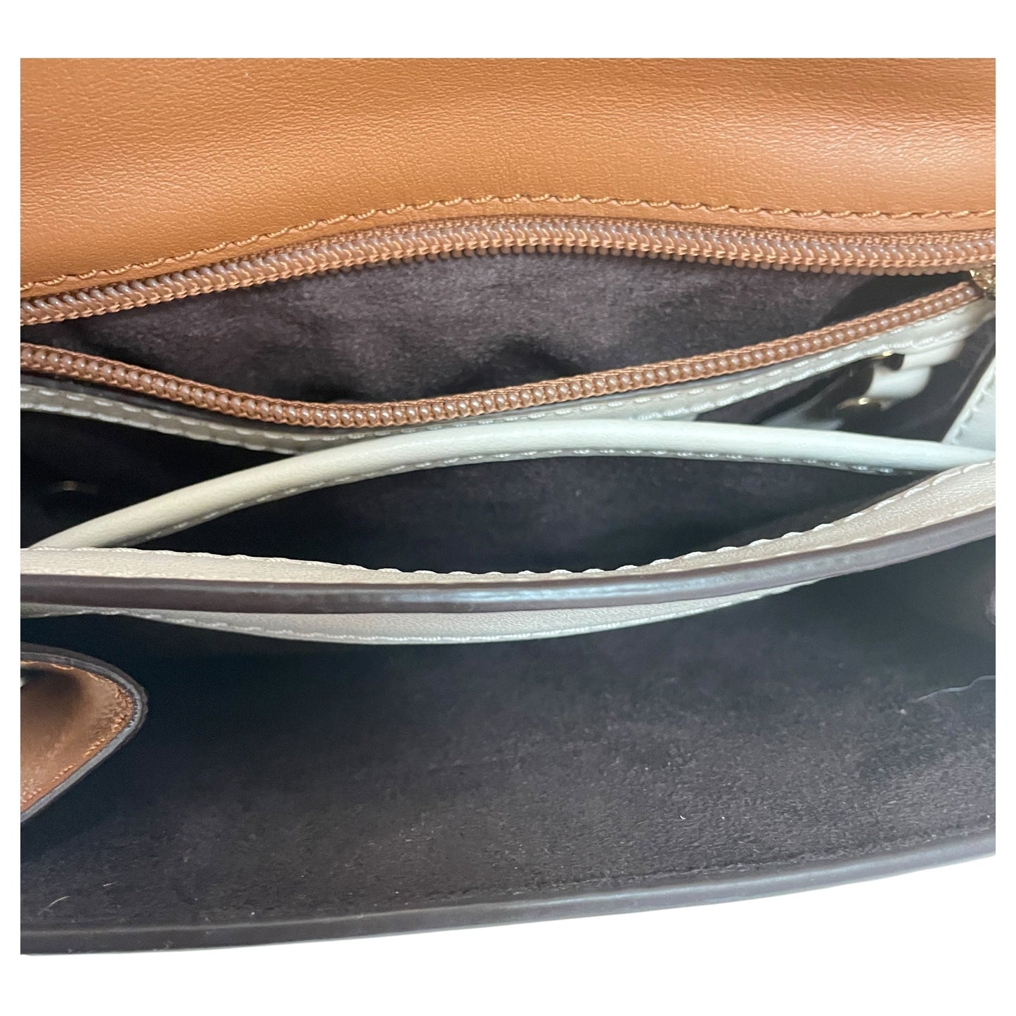 Crossbody Designer By Michael Kors In Brown & Cream, Size:Medium