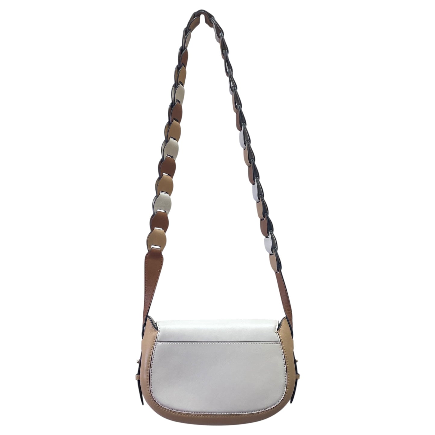Crossbody Designer By Michael Kors In Brown & Cream, Size:Medium
