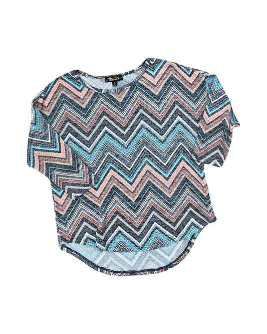 Top Ls By Absolutely Famous In Blue & Orange, Size:M