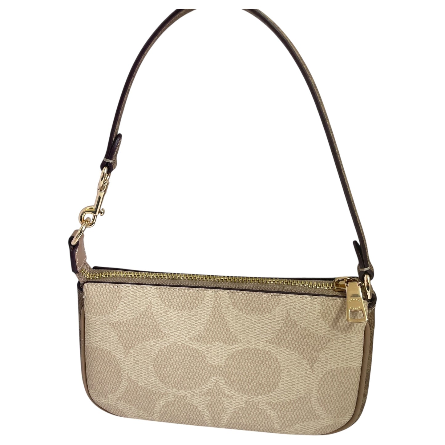Handbag Designer By Coach In Brown & Cream, Size:Small