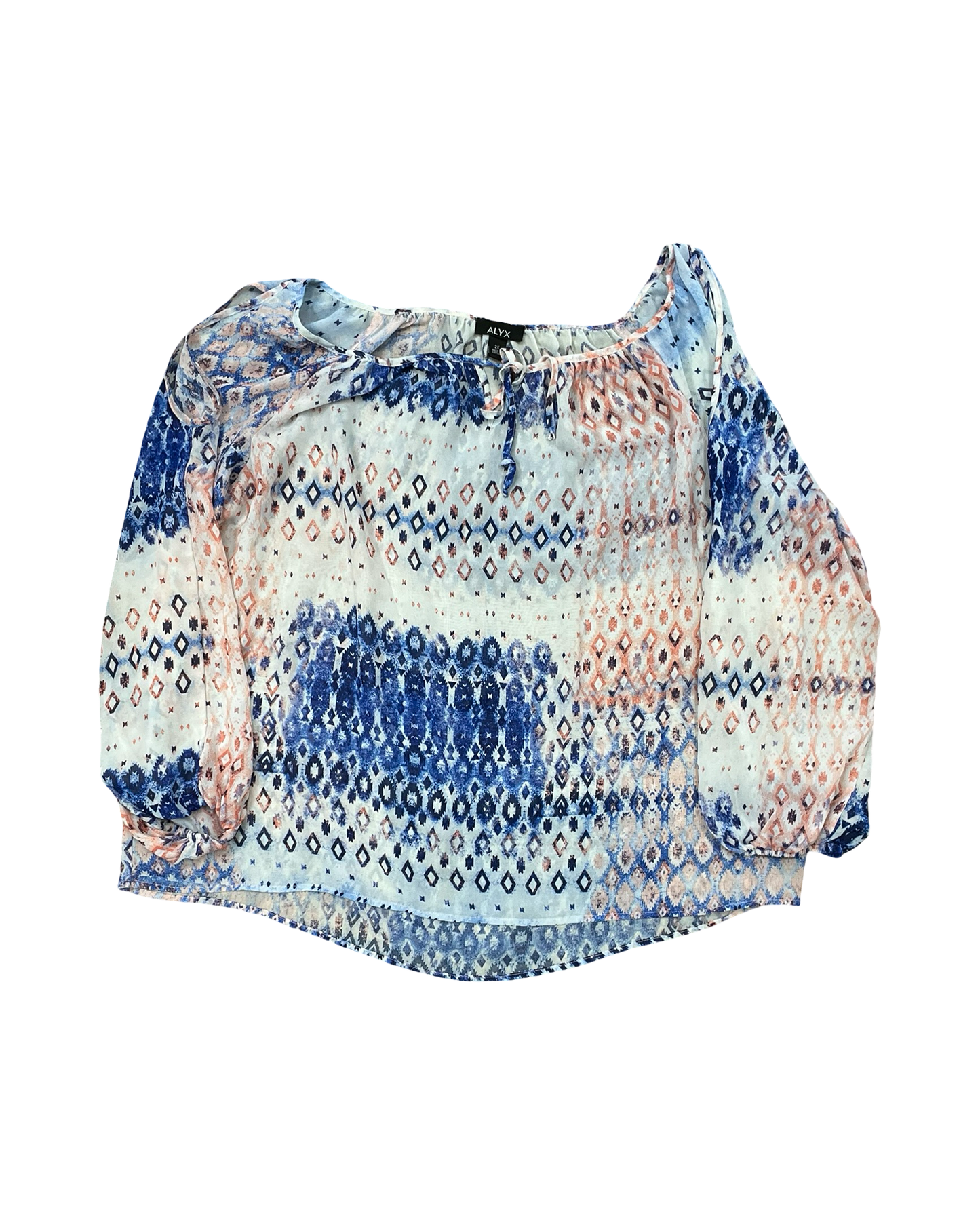 Top Ls By Alyx In Blue & Red & White, Size:2X