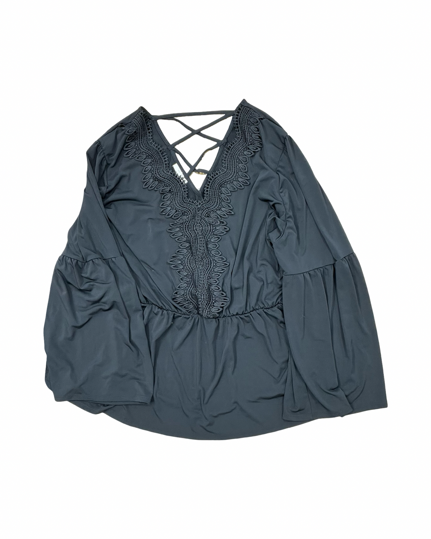 Top Ls By Maurices In Black, Size:1X