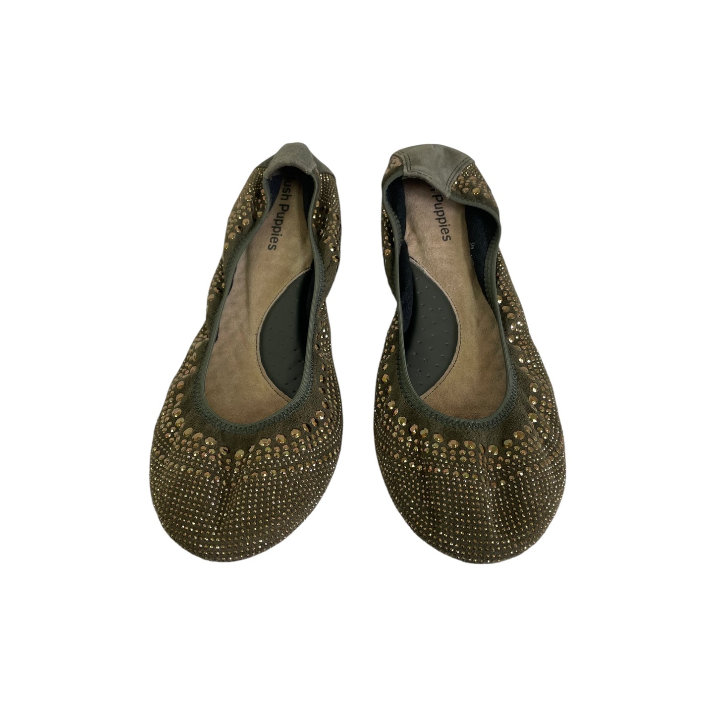 Shoes Flats By Hush Puppies In Green, Size:7.5