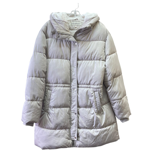 Coat Puffer & Quilted By Sebby In Cream, Size:Xl
