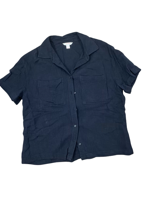 Blouse Ss By Joe Fresh In Black, Size:M