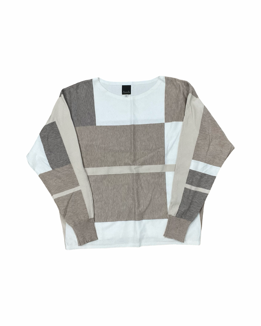 Top Ls By Aaeda In Tan & White, Size:L
