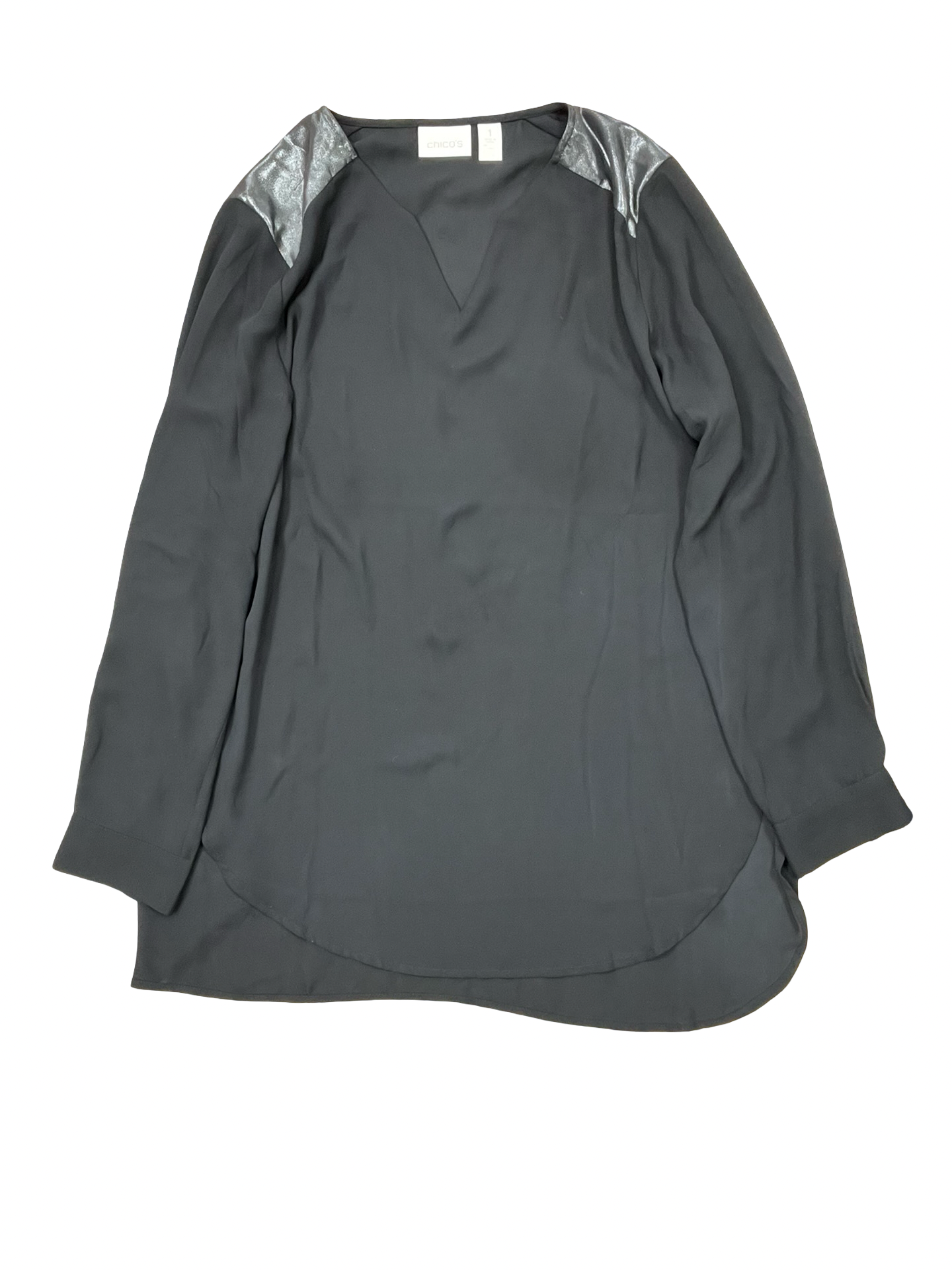 Top Ls By Chicos In Black, Size:8