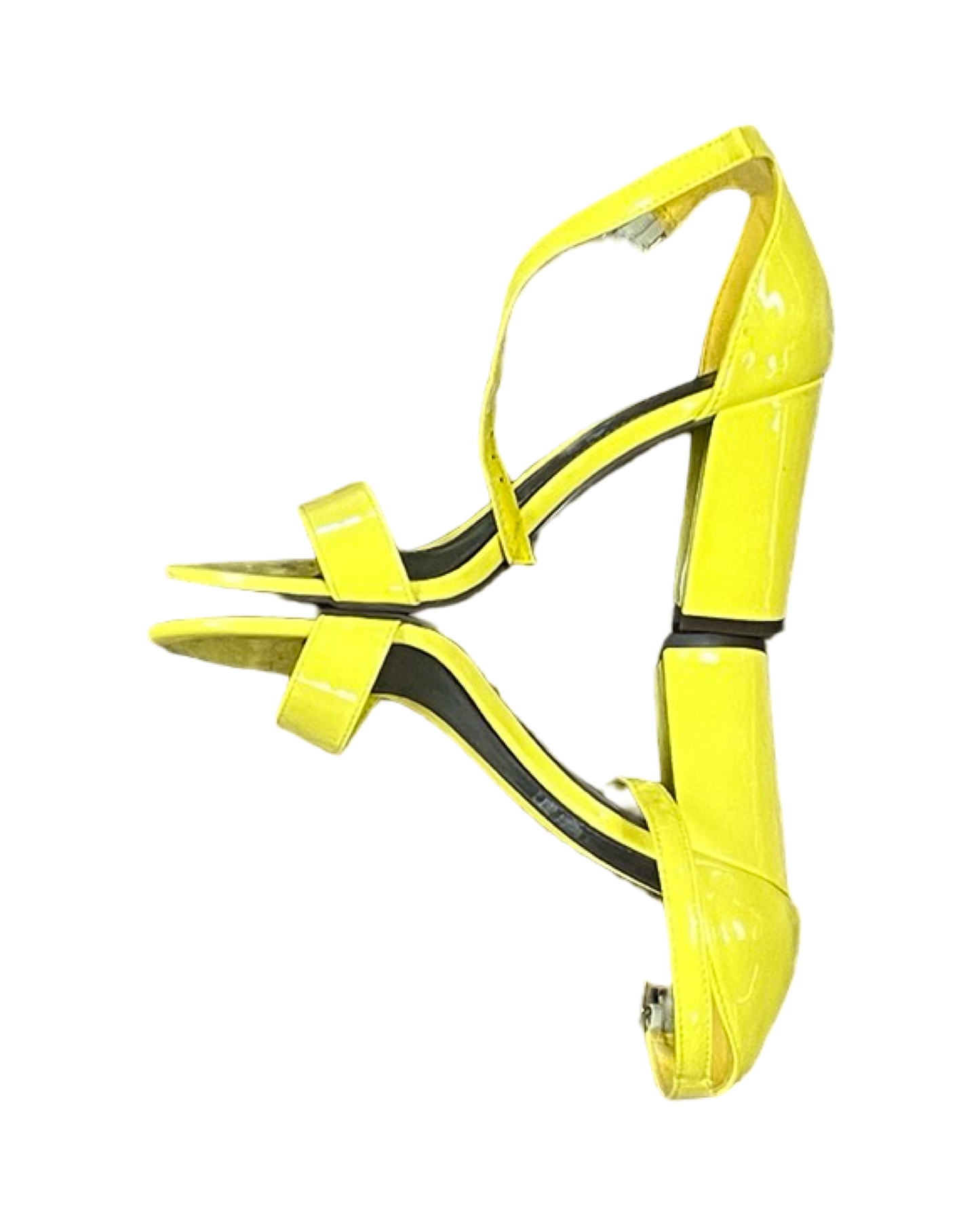 Sandals Heels Block By Worthington In Yellow, Size:6