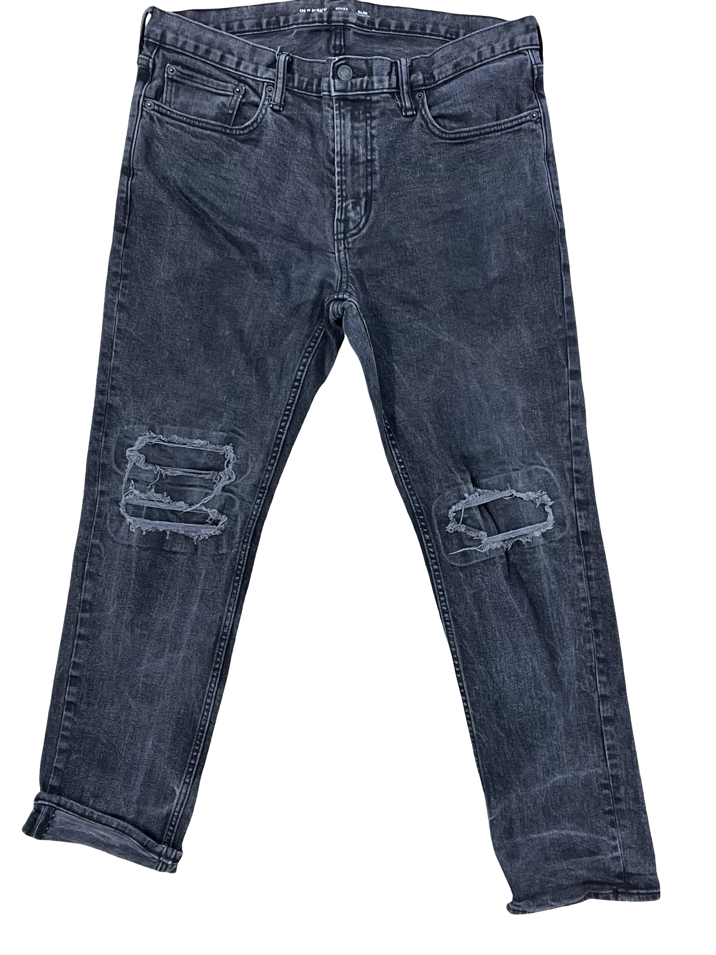 Jeans Straight By Old Navy In Black Denim, Size:20
