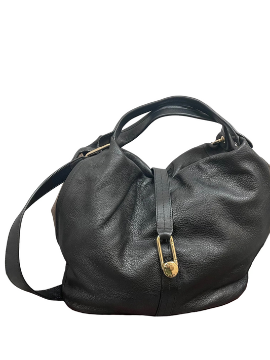 Crossbody Luxury Designer By Furla In Black & Gold, Size:Large