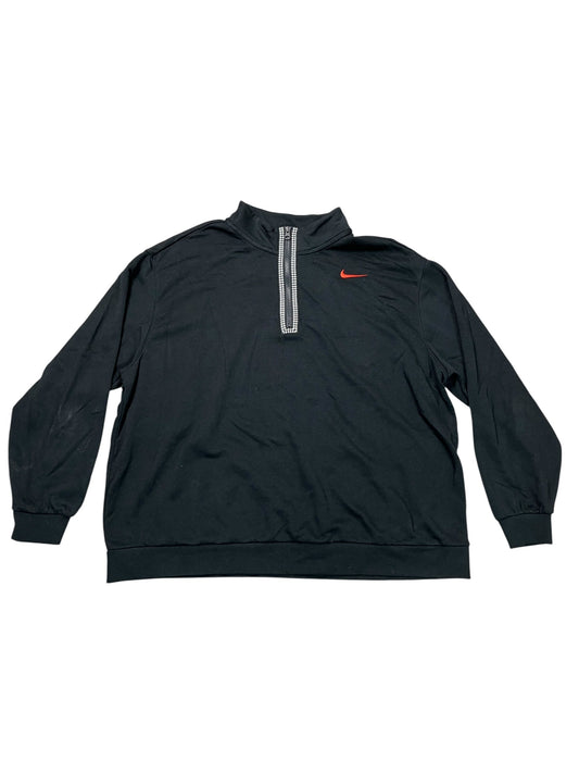 Athletic Sweatshirt Collar By Nike Apparel In Black, Size:1X