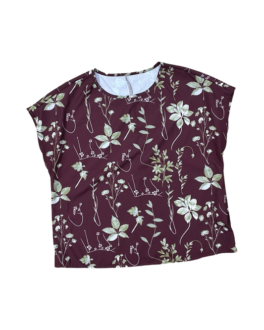 Top Ss By Emery Rose In Maroon, Size:L