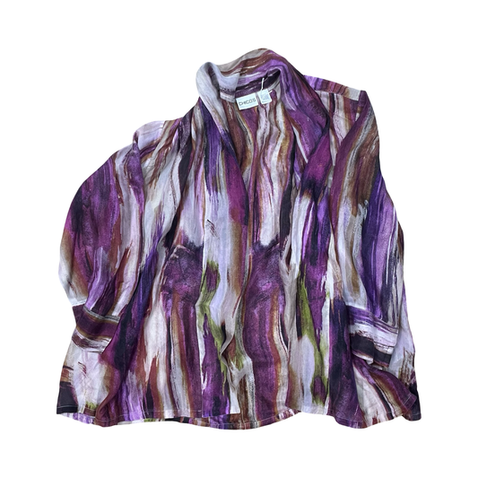 Cardigan By Chicos In Purple, Size:L