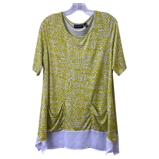 Top Ss By Nina Leonard In Chartreuse, Size:L