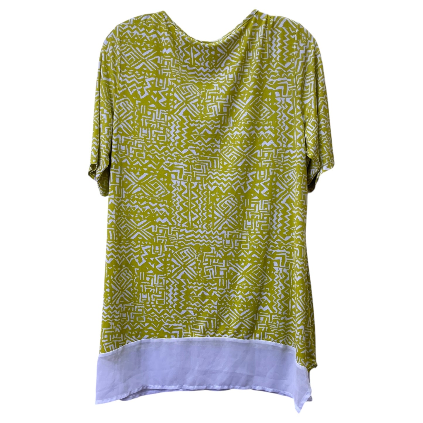 Top Ss By Nina Leonard In Chartreuse, Size:L