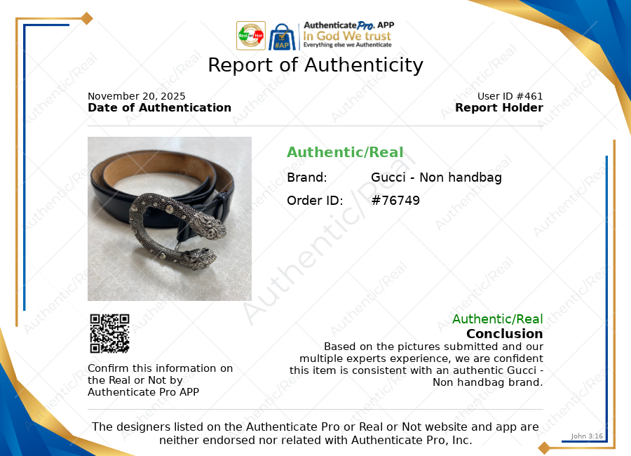 Belt Luxury Designer By Gucci, Size: Large