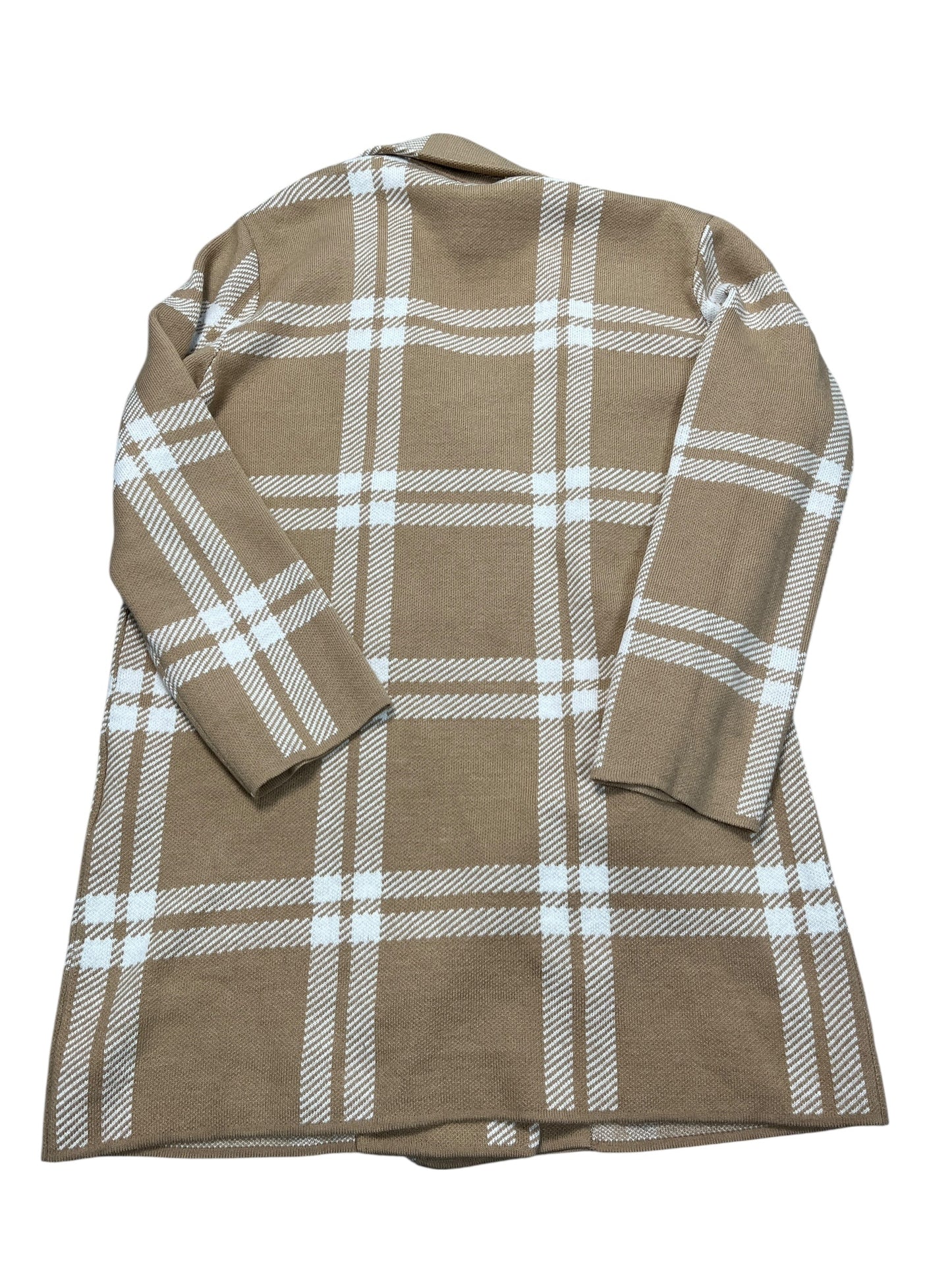 Cardigan By Anne Klein In Tan, Size:L