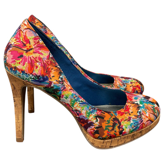 Shoes Heels Stiletto By Fioni Shoes In Floral Print, Size:8