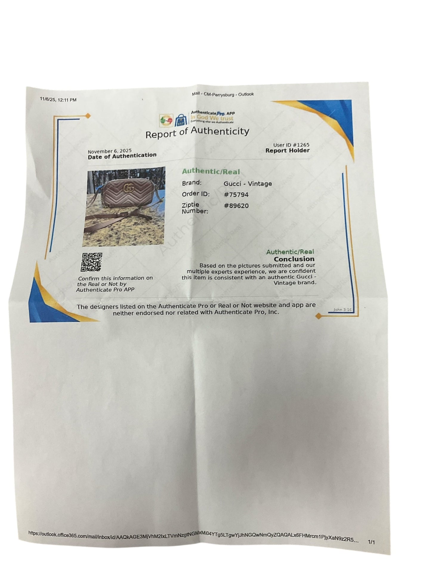 Crossbody Luxury Designer By Gucci, Size: Small