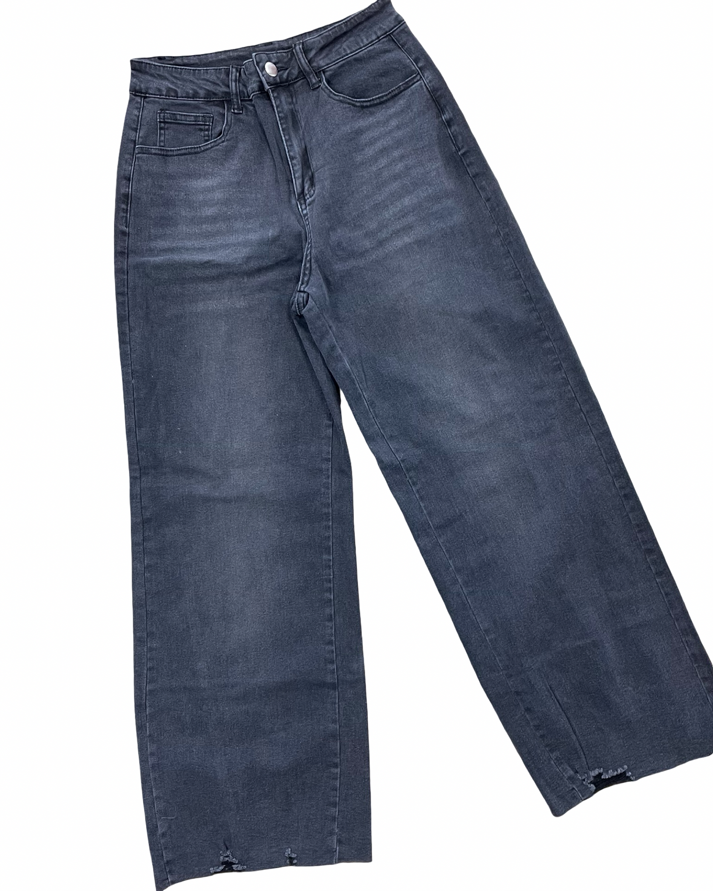 Jeans Wide Leg By Clothes Mentor In Black Denim, Size:4