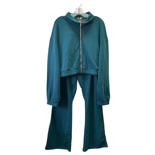 Lounge Set Pants By Fashion Nova In Green, Size:3X