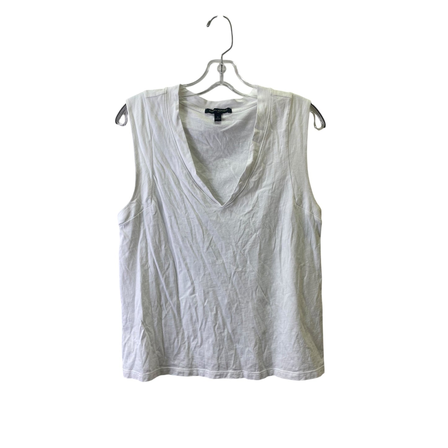 Top SLEEVELESS By Banana Republic In White, Size:S