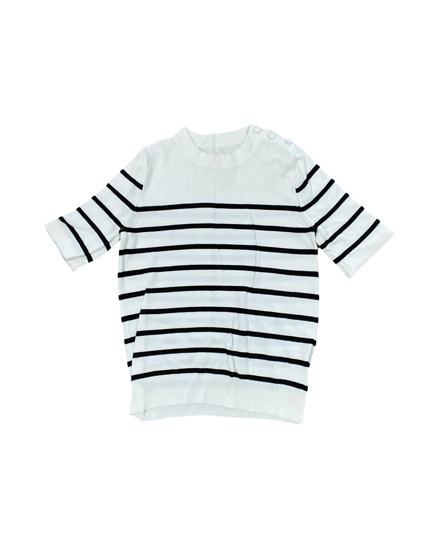 Top Ss By Clothes Mentor In Black & White, Size:S
