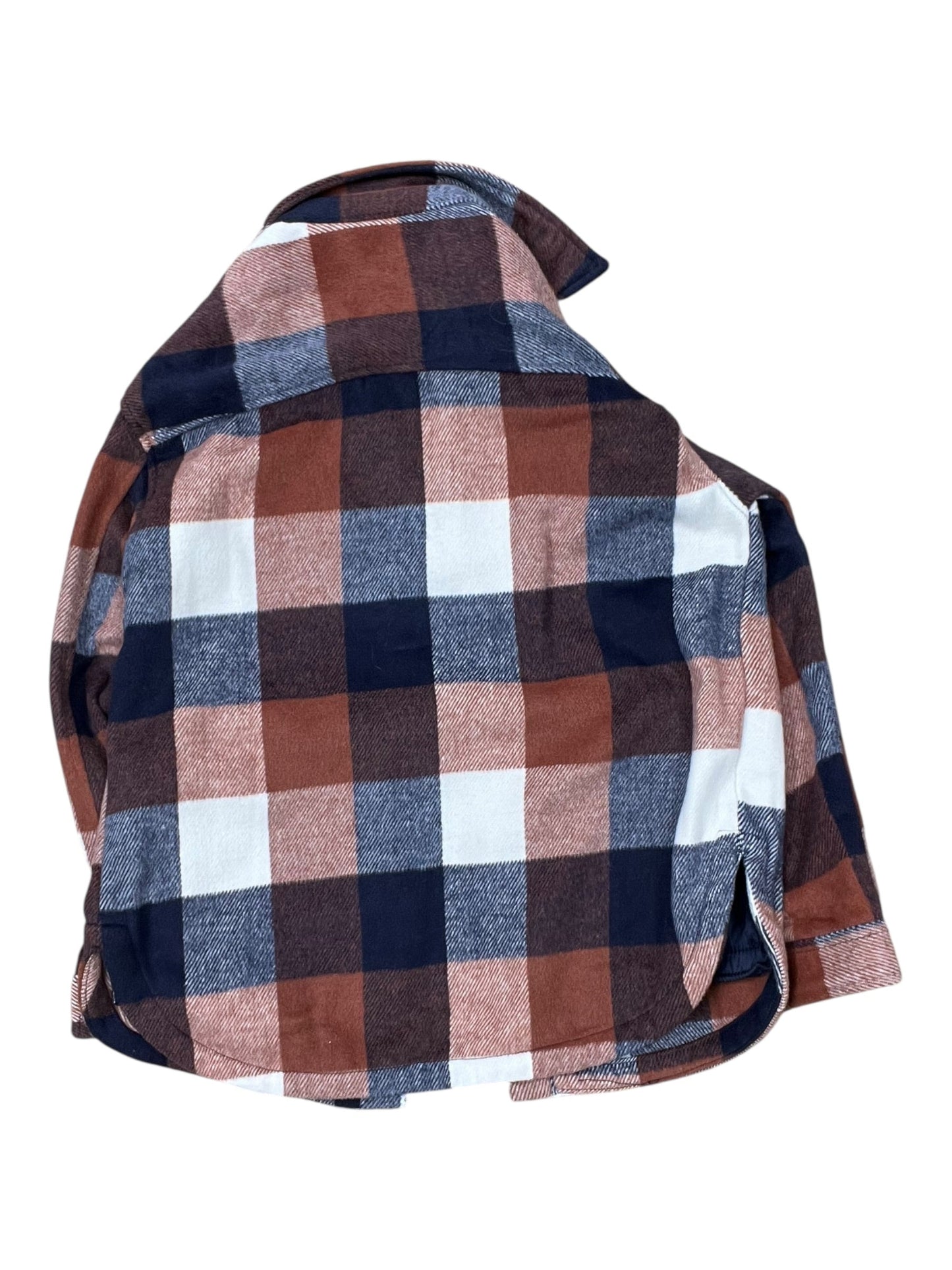 Jacket Shirt By Members Mark In Blue & Brown, Size:Xs