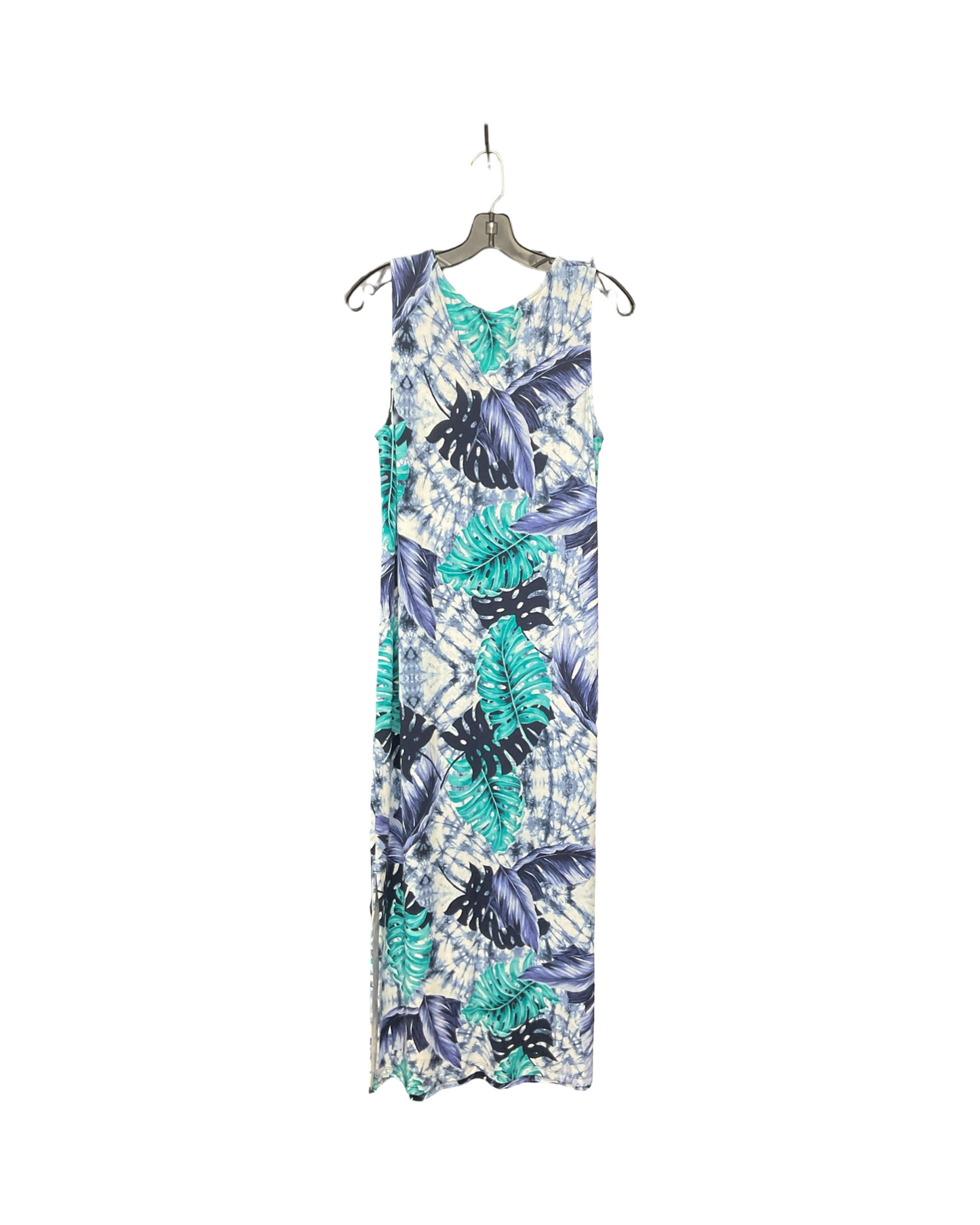 Dress Casual Maxi By Chicos In Blue & Green, Size:M