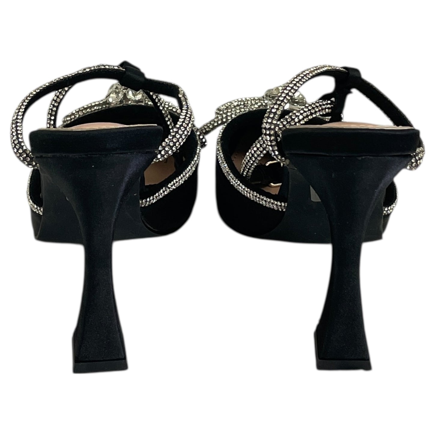 Shoes Heels Stiletto By Azalea Wang In Black & Silver, Size:6