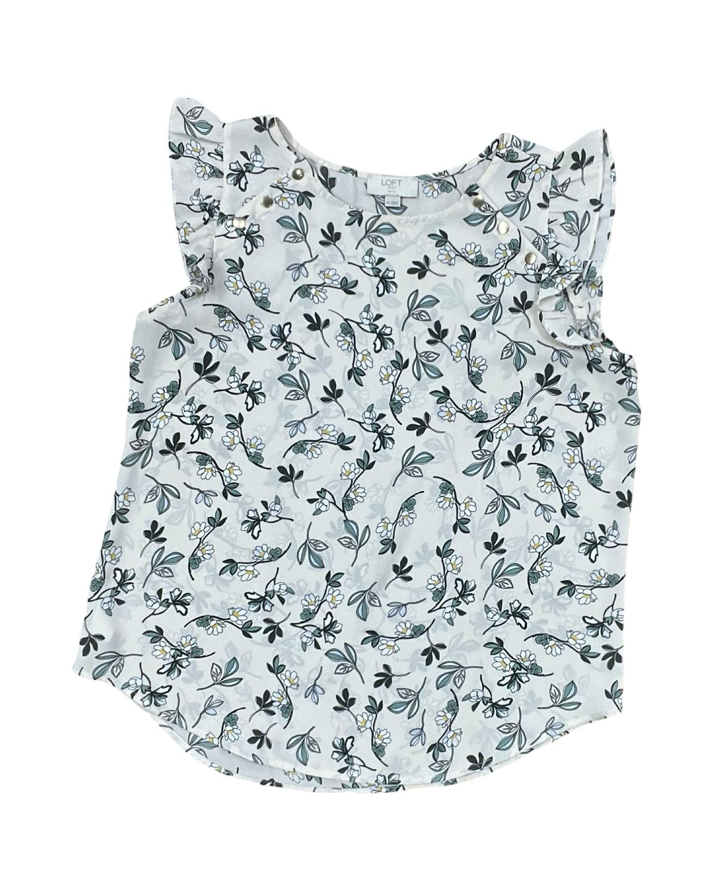 Top Sleeveless By Loft In Cream, Size:Mp