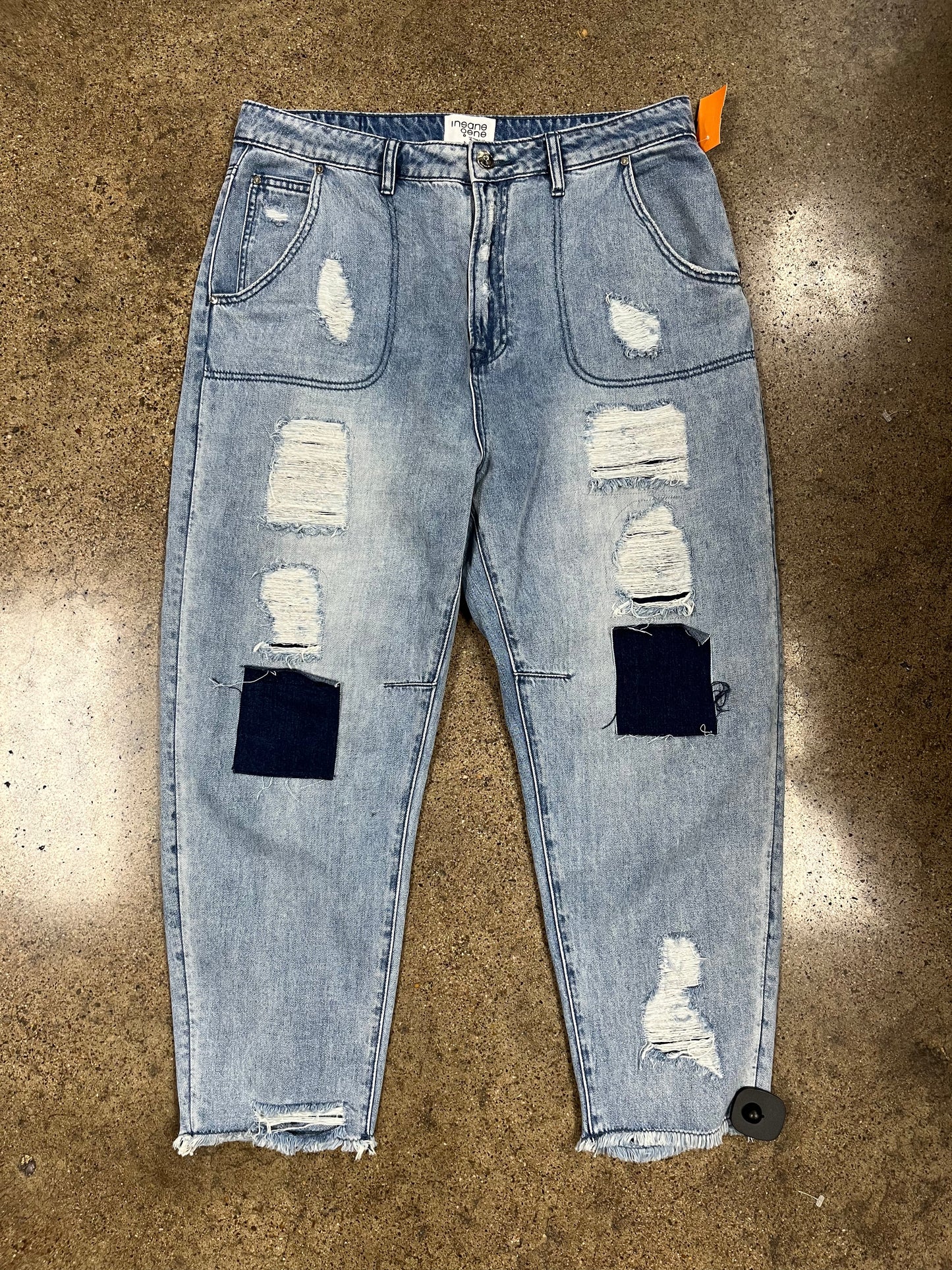 Jeans Straight By Clothes Mentor In Blue Denim, Size:L