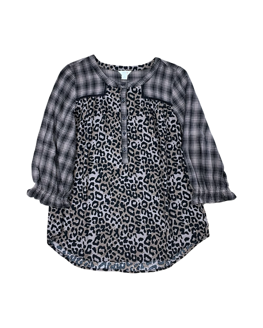 Top 3/4 Sleeve By Entro In Brown, Size:M
