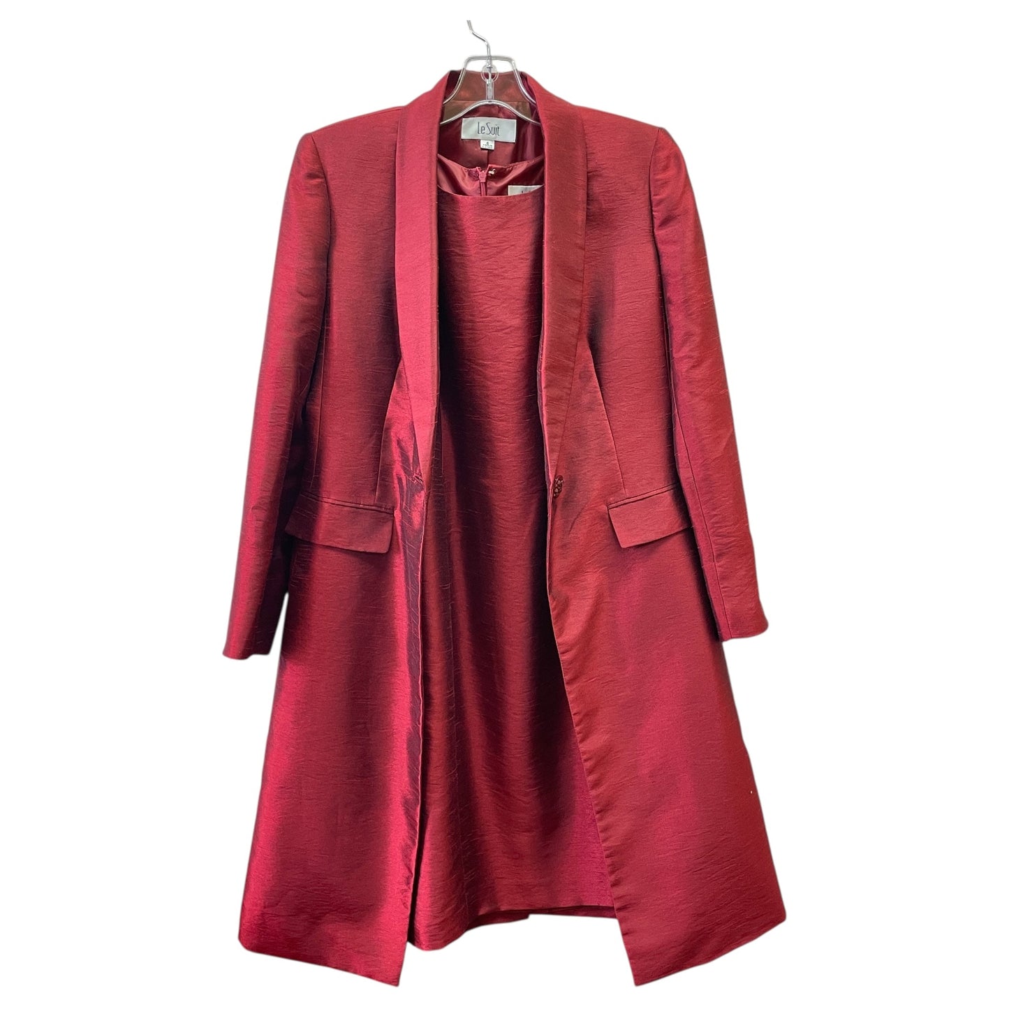 Dress Set 2Pc By Le Suit In Red, Size:6