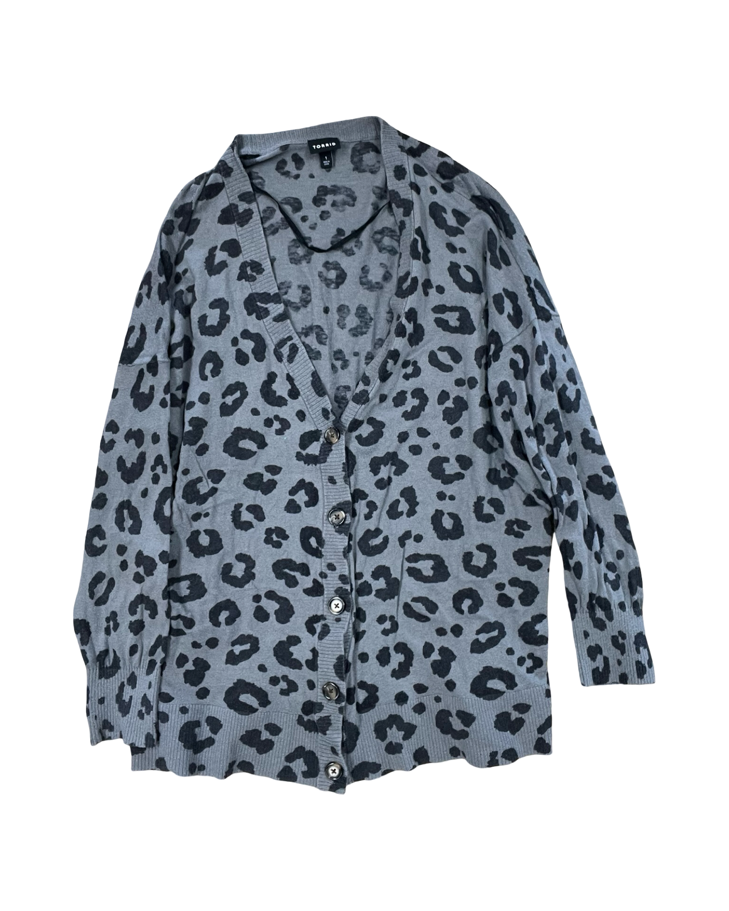 Cardigan By Torrid In Black & Grey, Size:1X