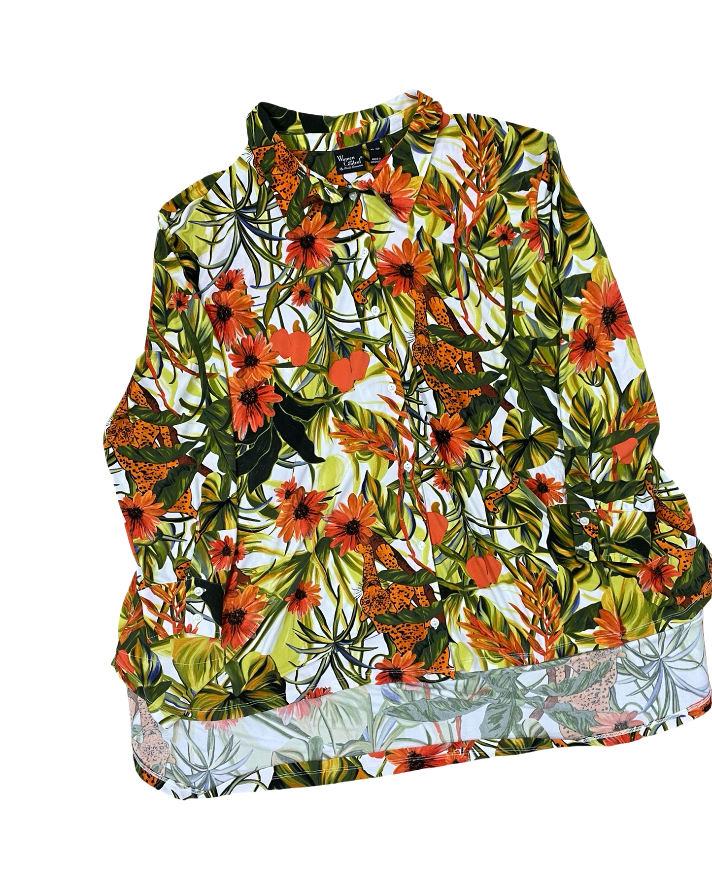 Dress Casual Midi By Women With Control In Green & Orange, Size:Xlp