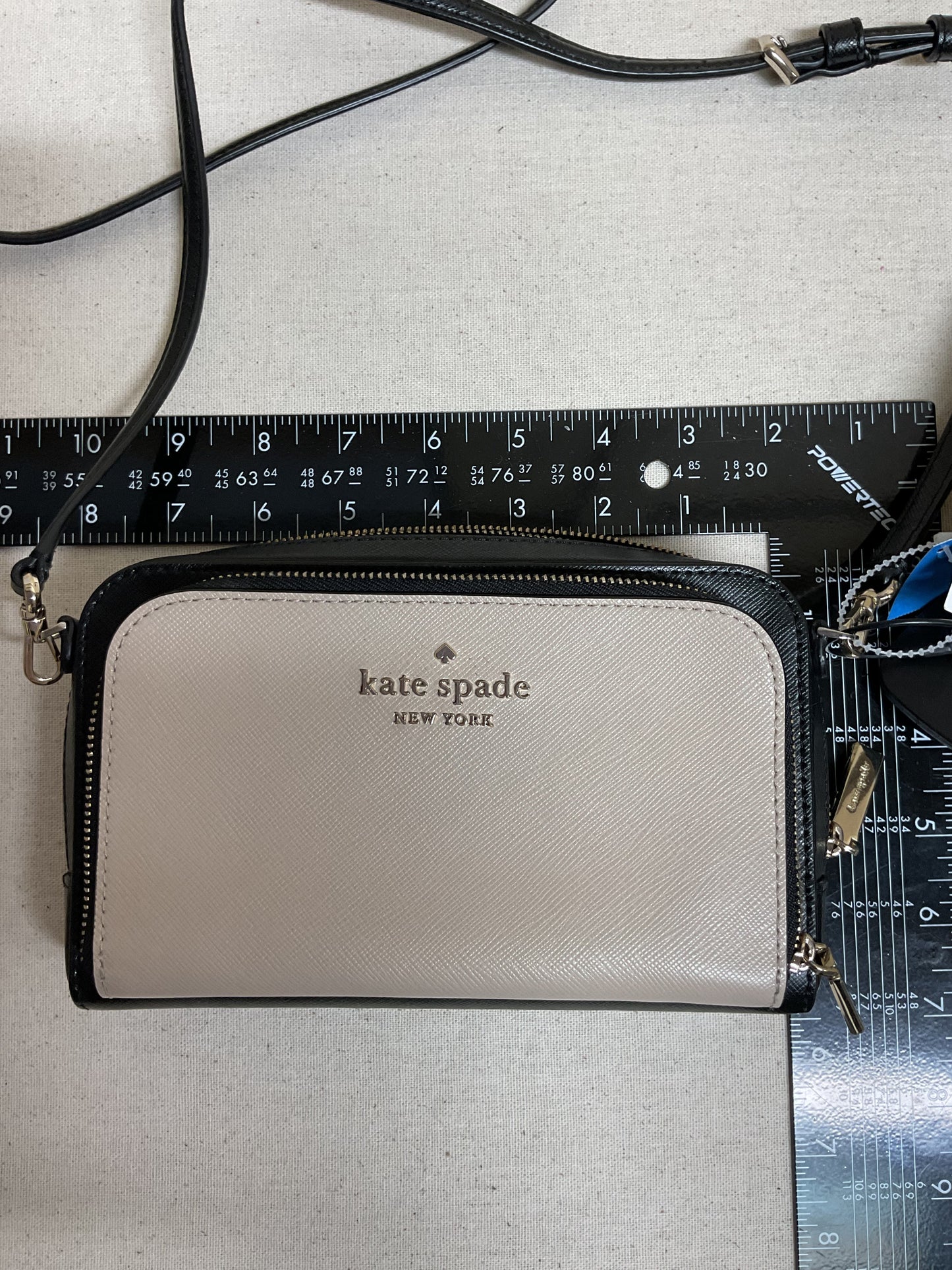 Crossbody Designer By Kate Spade In Black & Tan, Size:Small