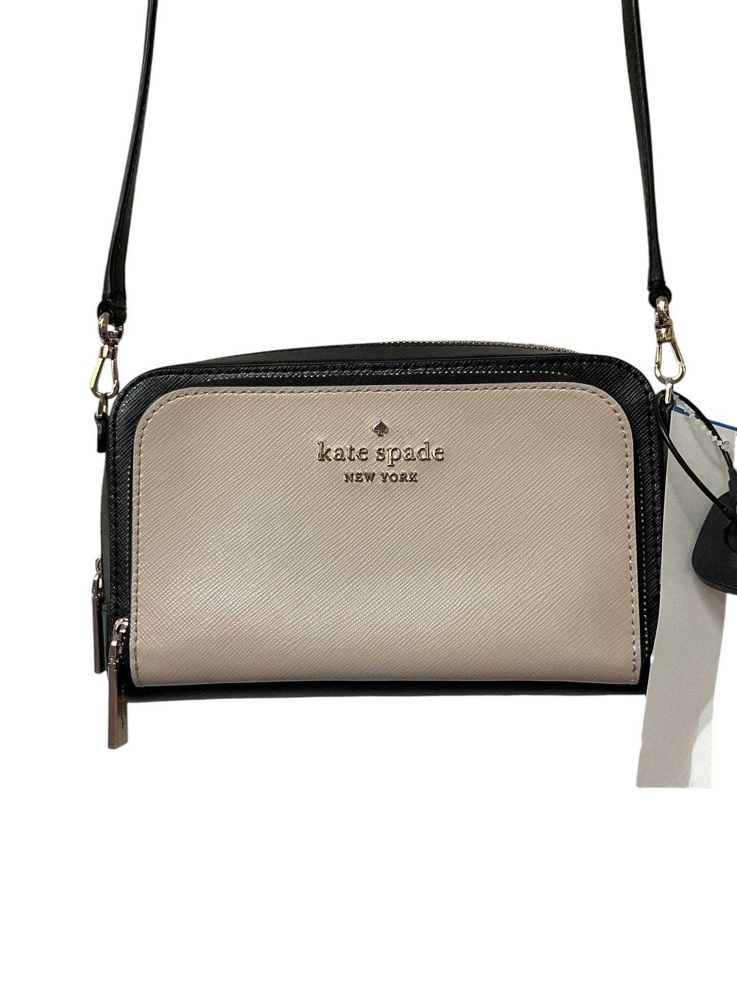 Crossbody Designer By Kate Spade In Black & Tan, Size:Small