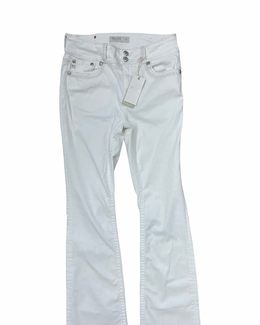 Jeans Boot Cut By Miss Me In White Denim, Size:12