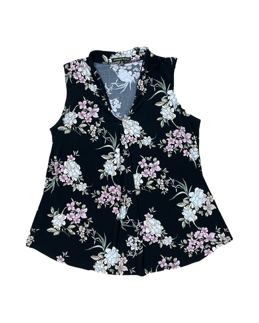 Top Sleeveless By Always Indigo In Black, Size:Xl