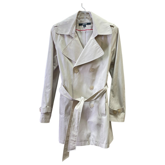 Coat Raincoat By Dkny In Taupe, Size:M
