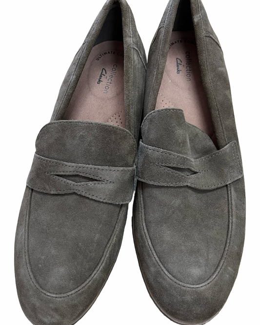 Shoes Flats By Clarks In Green, Size:10