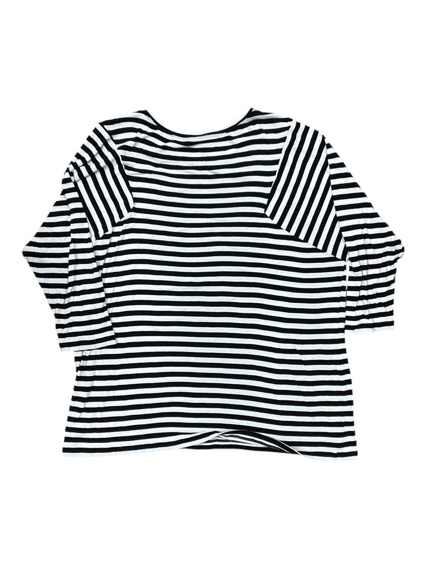 Top 3/4 Sleeve By Cabi In Black & White, Size:M