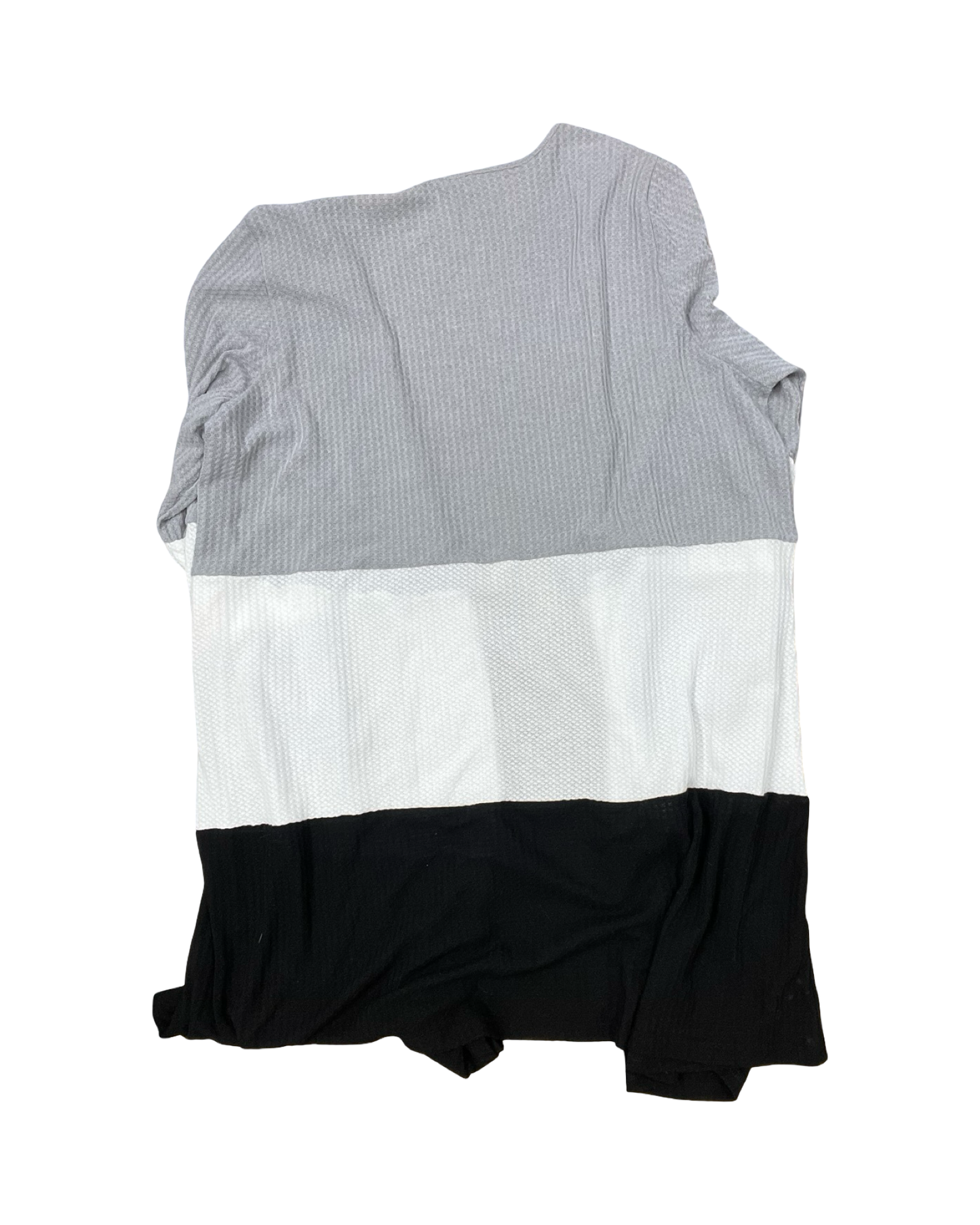 Sweater Cardigan By Shein In Grey & White, Size:3X