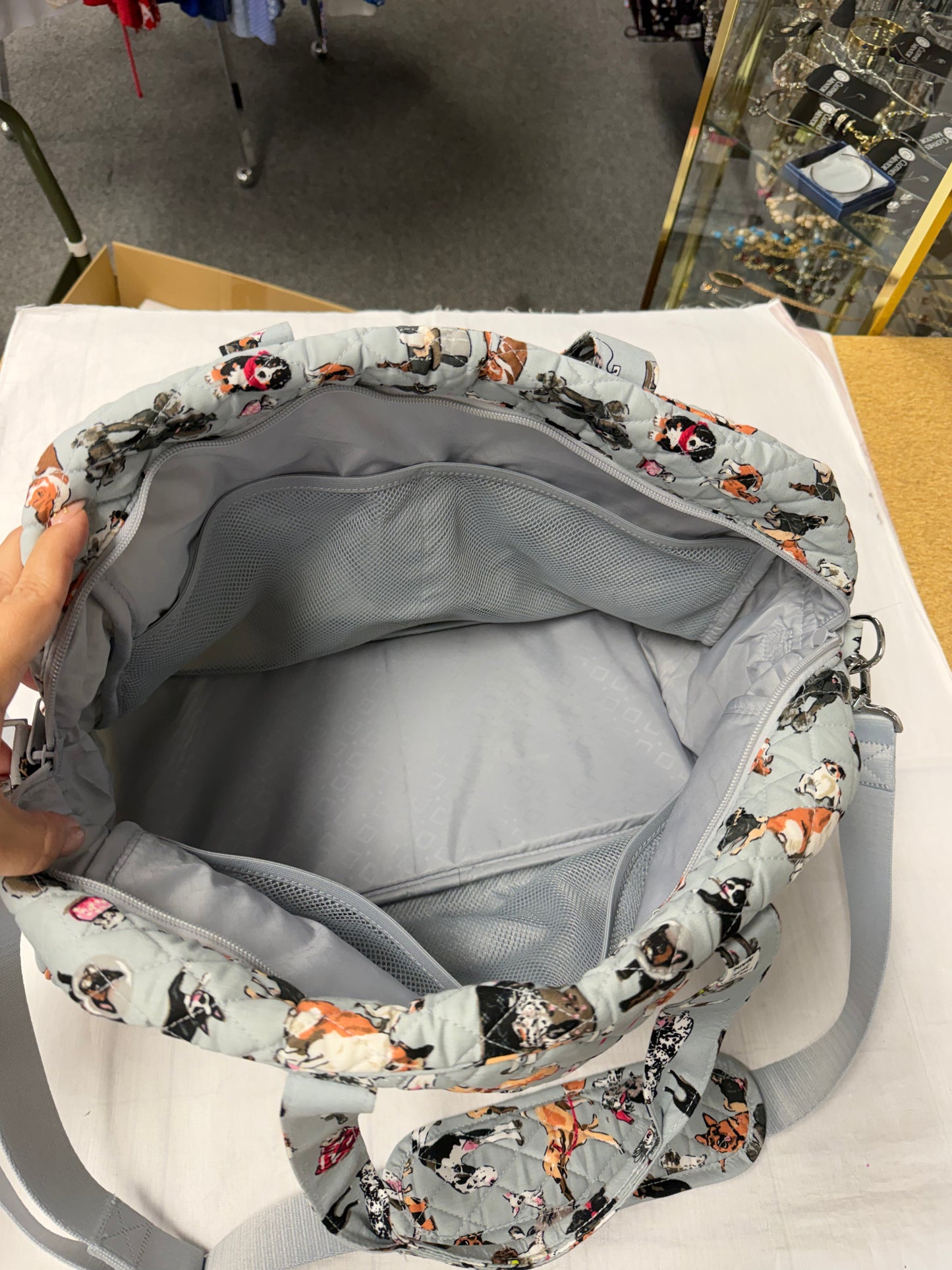 Duffle And Weekender By Vera Bradley In Grey, Size:Large