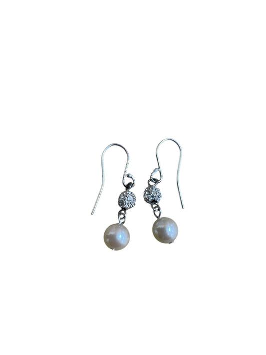 Earrings Dangle/Drop By Cme In Silver & White
