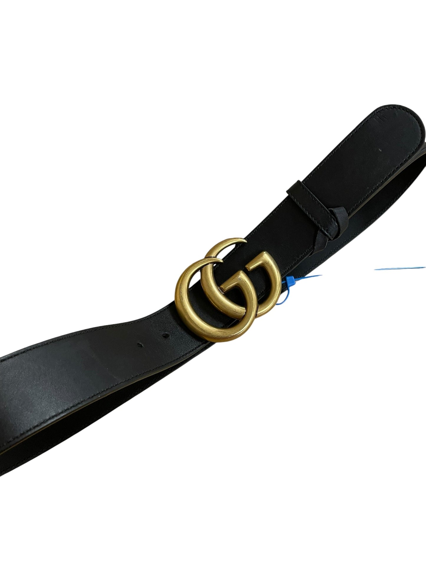 Belt Luxury Designer By Gucci In Black & Gold