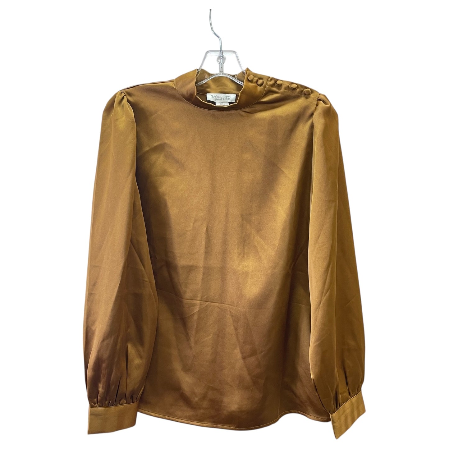 Blouse Ls By Rachel Zoe In Gold, Size:L